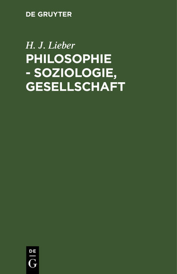Philosophie - Soziologie, Gesellschaft main product photo