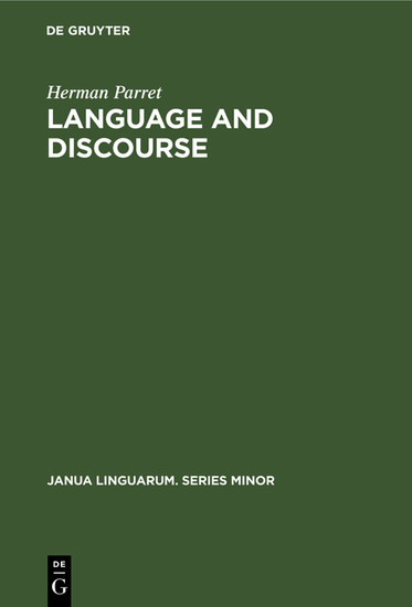 Language and Discourse main product photo