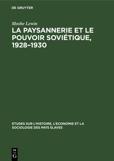 La paysannerie et le pouvoir soviétique, 1928-1930 main product photo