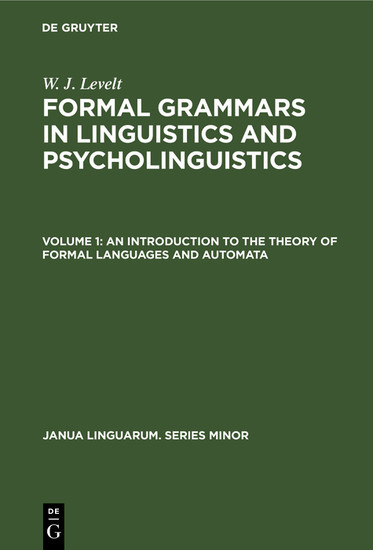 An Introduction to the Theory of Formal Languages and Automata main product photo