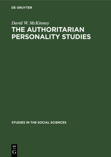 The authoritarian personality studies main product photo
