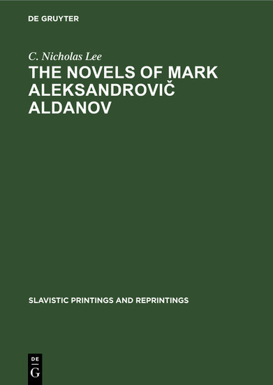 The novels of Mark Aleksandrovi? Aldanov main product photo