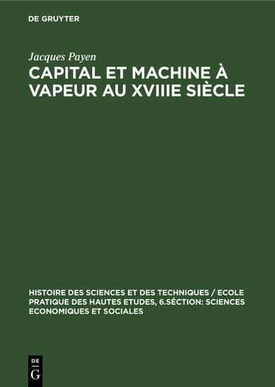 Capital et machine à vapeur au XVIIIe siècle main product photo