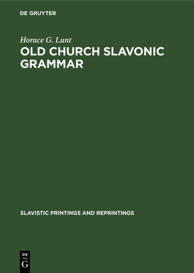Old Church Slavonic grammar main product photo