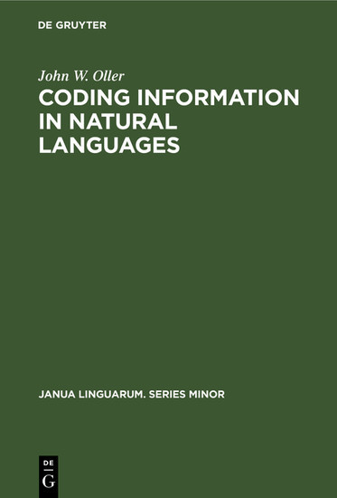 Coding information in natural languages main product photo