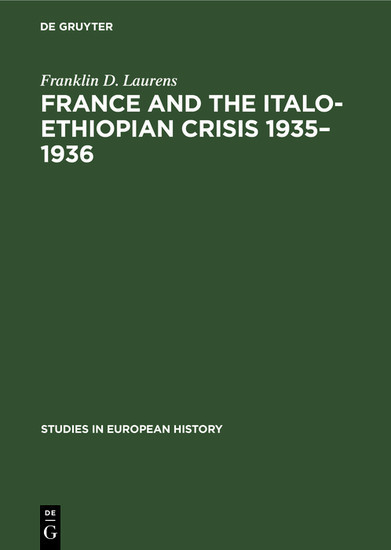 France and the Italo-Ethiopian crisis 1935-1936 main product photo
