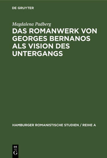 Das Romanwerk von Georges Bernanos als Vision des Untergangs main product photo