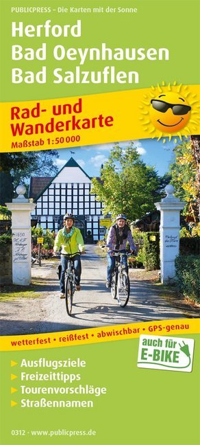 PublicPress Rad- und Wanderkarte Herford, Bad Oeynhausen, Bad Salzuflen main product photo