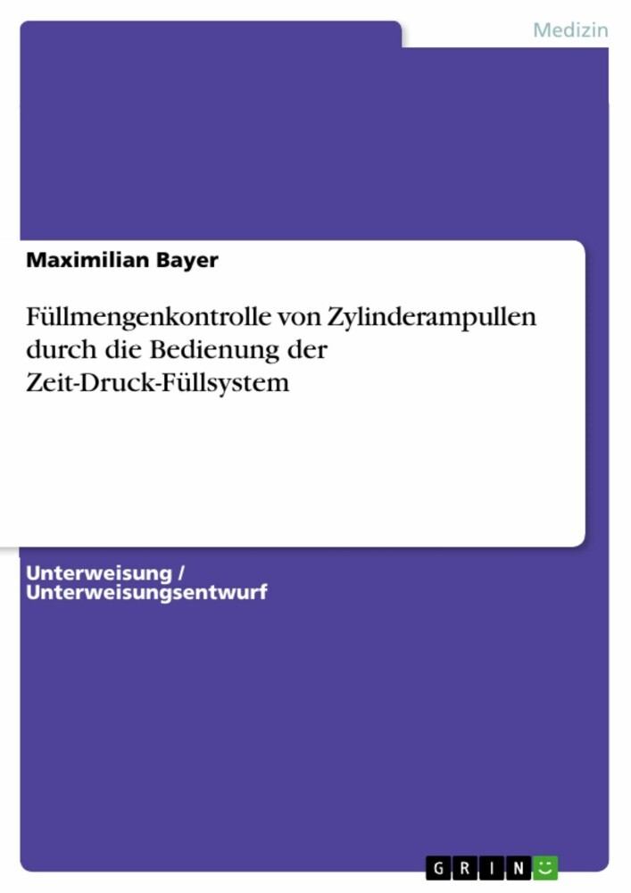 Füllmengenkontrolle von Zylinderampullen durch die Bedienung der Zeit-Druck-Füllsystem main product photo
