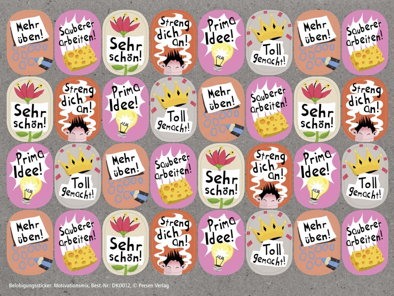 Belobigungssticker: Motivationsmix main product photo