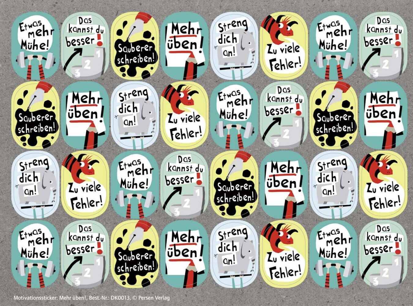 Motivationssticker: Mehr üben! main product photo