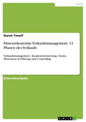 Fitnessökonomie Verkaufsmanagement. 13 Phasen des Verkaufs