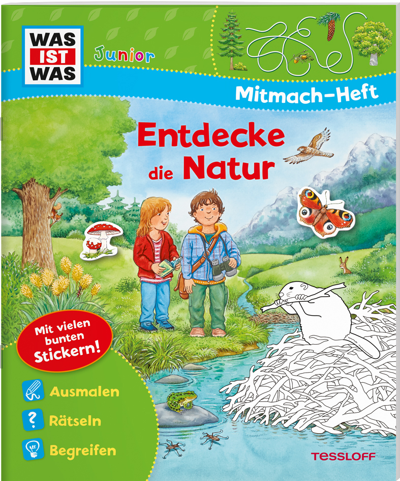 WAS IST WAS Junior Mitmach-Heft Entdecke die Natur main product photo