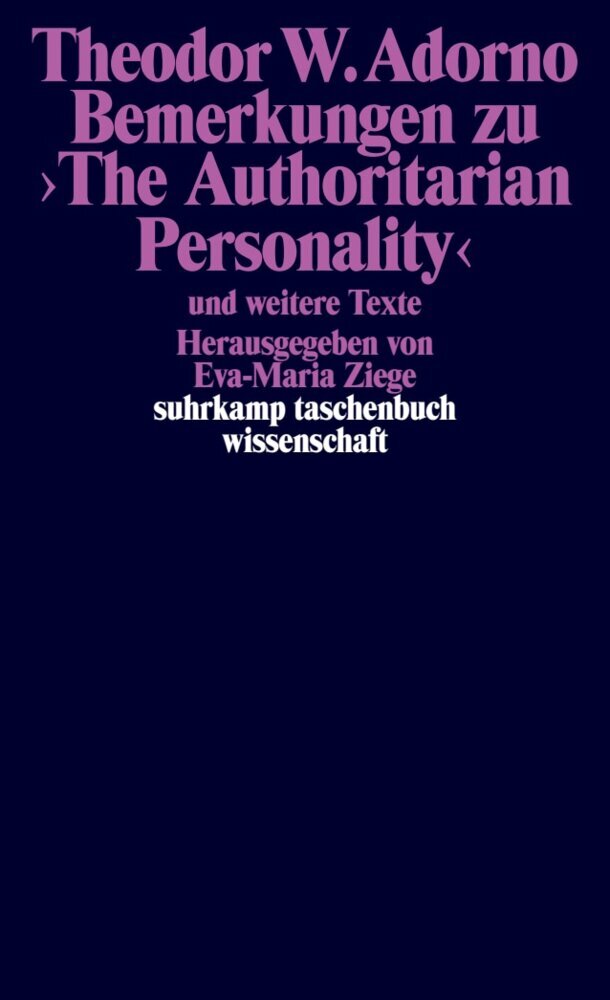 Bemerkungen zu 'The Authoritarian Personality' main product photo