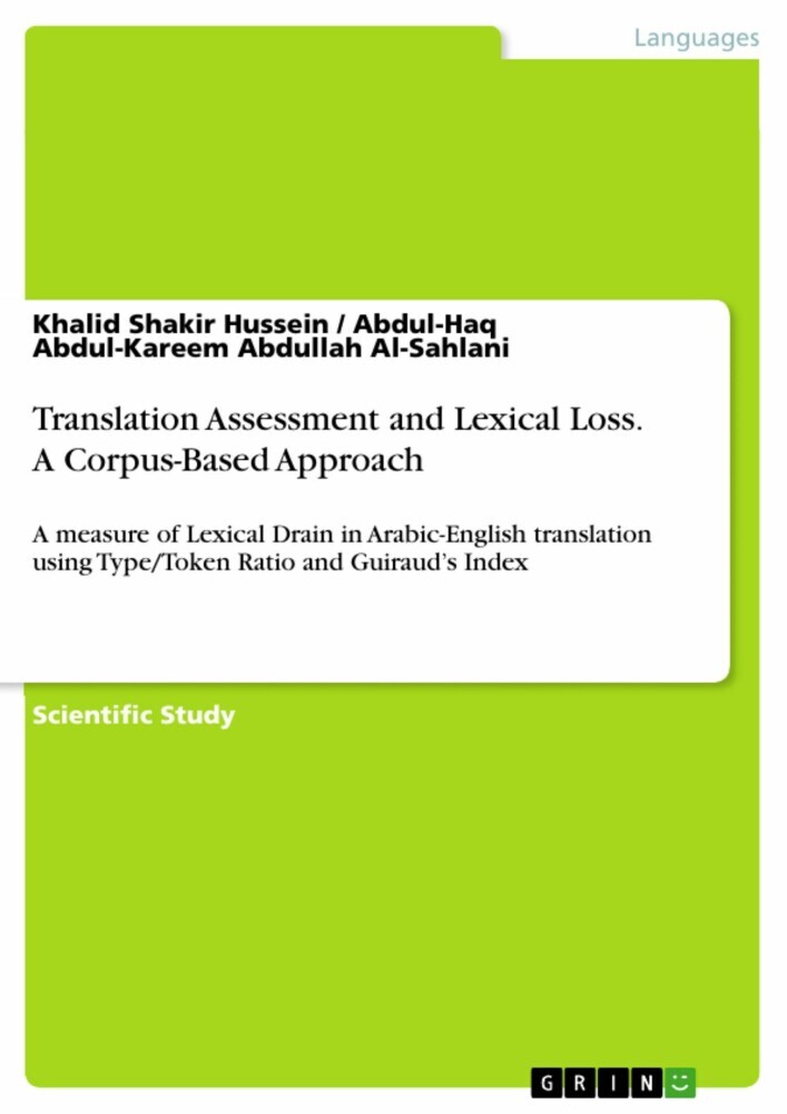 Translation Assessment and Lexical Loss. A Corpus-Based Approach main product photo