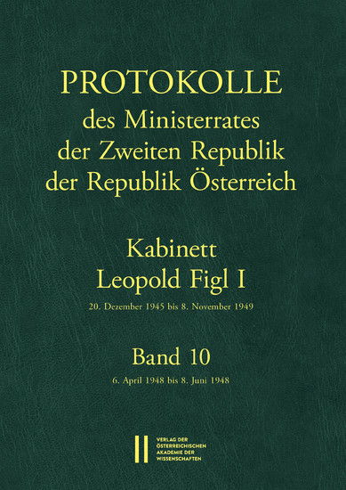 Protokolle des Ministerrates der Zweiten Republik, Kabinett Leopold Figl I main product photo