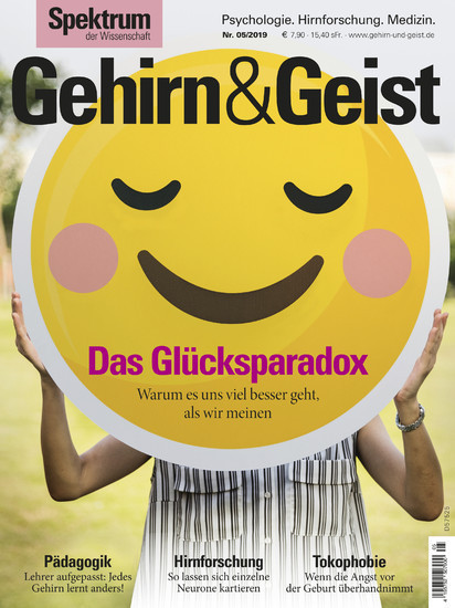 Gehirn&Geist 5/2019 Das Glücksparadox main product photo