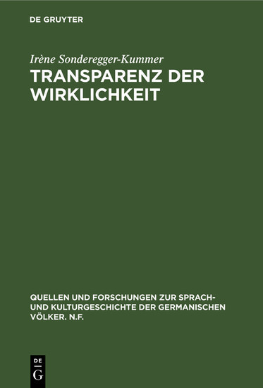 Transparenz der Wirklichkeit main product photo