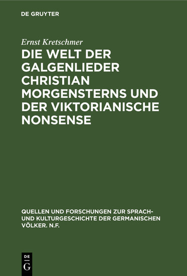 Die Welt der Galgenlieder Christian Morgensterns und der viktorianische Nonsense main product photo
