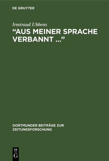 'Aus meiner Sprache verbannt ...' main product photo