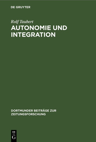 Autonomie und Integration main product photo
