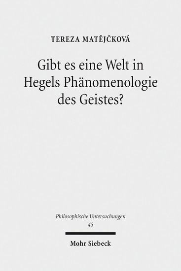 Gibt es eine Welt in Hegels Phänomenologie des Geistes? main product photo