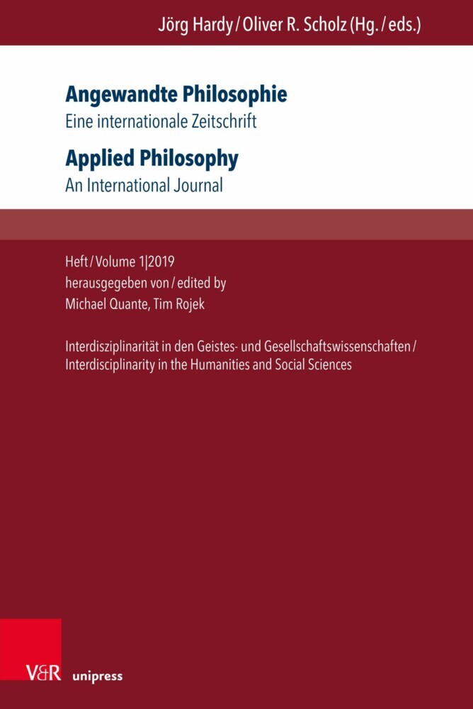 Angewandte Philosophie. Eine internationale Zeitschrift / Applied Philosophy. An International Journal main product photo