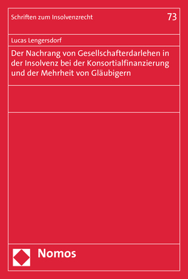 Der Nachrang von Gesellschafterdarlehen in der Insolvenz bei der Konsortialfinanzierung und der Mehrheit von Gläubigern main product photo