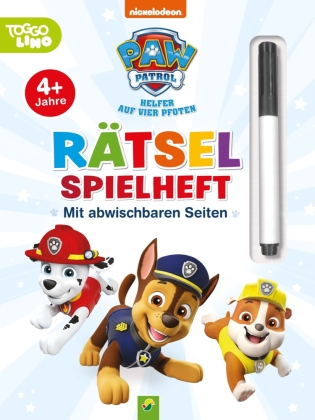 PAW Patrol Rätselspielheft mit Stift und abwischbaren Seiten