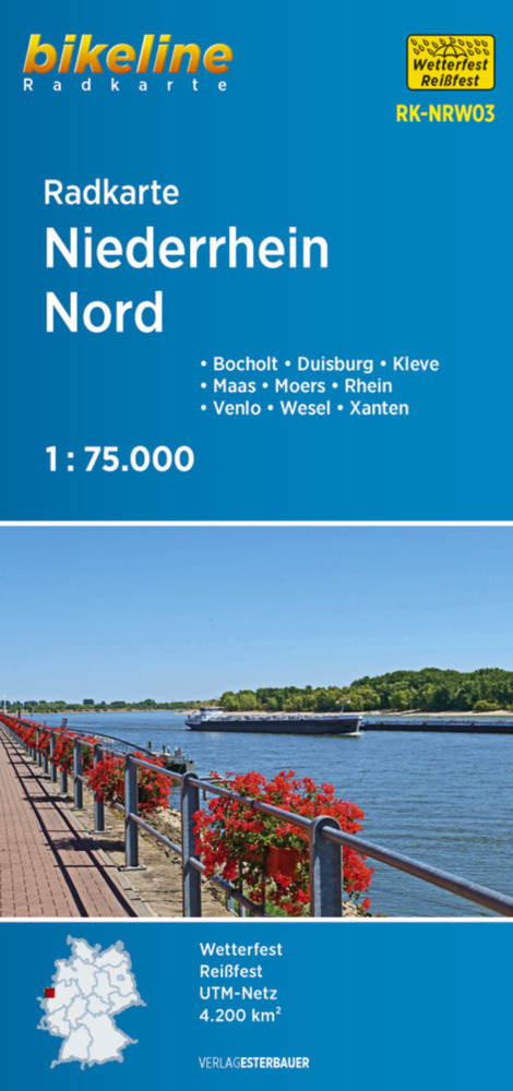 Bikeline Radkarte Niederrhein Nord main product photo