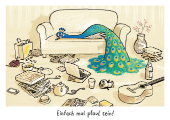 Warum heißt der Löwe Löwe? - Postkartenset "Pfau"