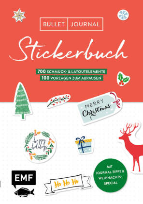 Bullet Journal - Stickerbuch Merry Christmas: 900 weihnachtliche Schmuckelemente