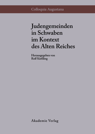 Judengemeinden in Schwaben im Kontext des Alten Reiches main product photo