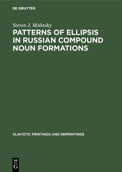 Patterns of Ellipsis in Russian Compound Noun Formations main product photo