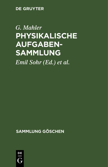 Physikalische Aufgabensammlung main product photo