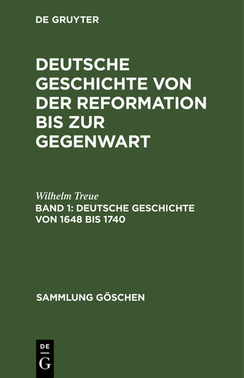 Deutsche Geschichte von 1648 bis 1740 main product photo