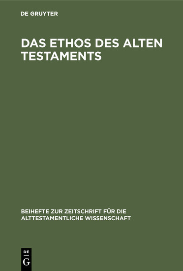 Das Ethos des Alten Testaments main product photo