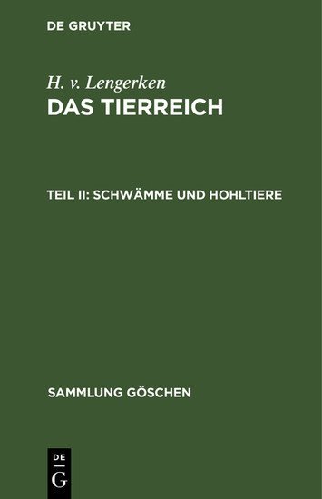 Schwämme und Hohltiere main product photo