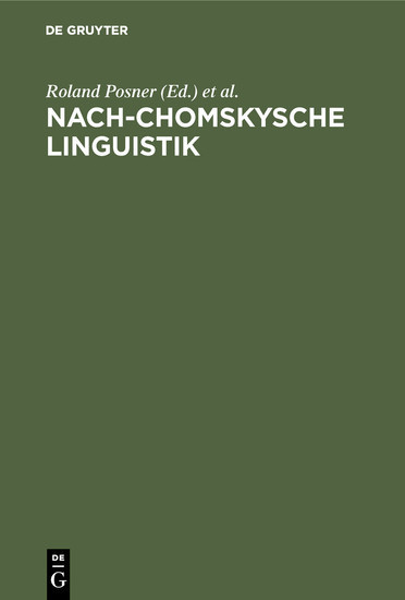 Nach-Chomskysche Linguistik main product photo