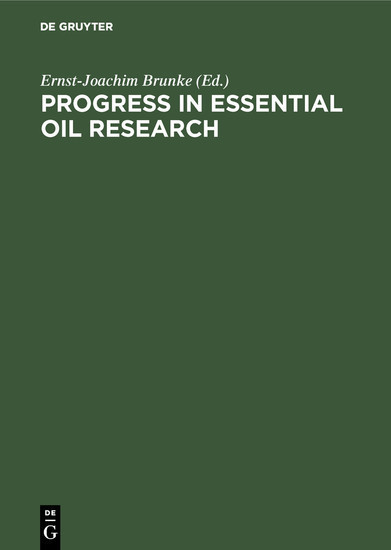 Progress in Essential Oil Research main product photo