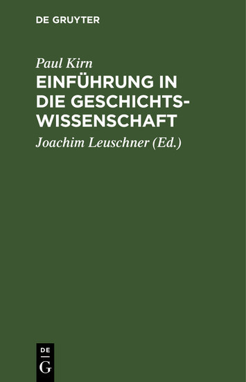 Einführung in die Geschichtswissenschaft main product photo