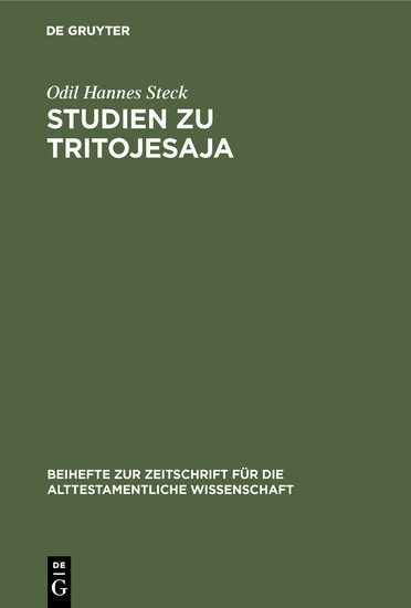 Studien zu Tritojesaja main product photo