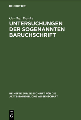 Untersuchungen der sogenannten Baruchschrift
