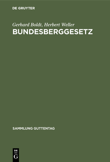 Bundesberggesetz main product photo