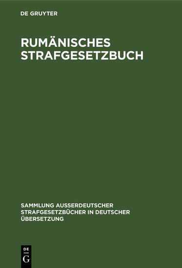 Rumänisches Strafgesetzbuch main product photo