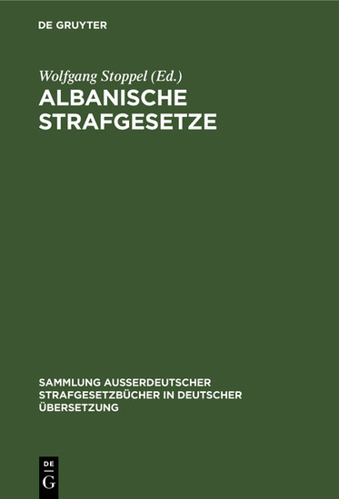 Albanische Strafgesetze main product photo