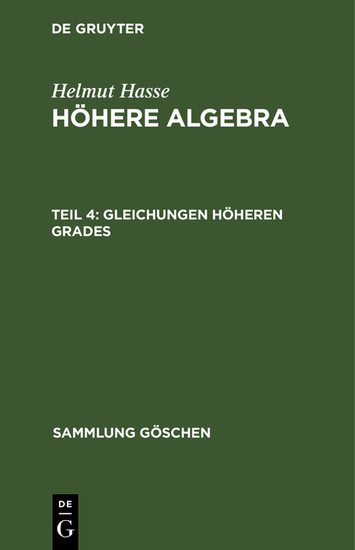 Gleichungen höheren Grades main product photo