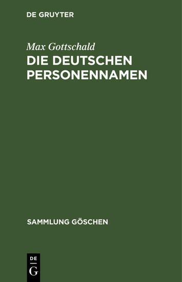 Die Deutschen Personennamen main product photo