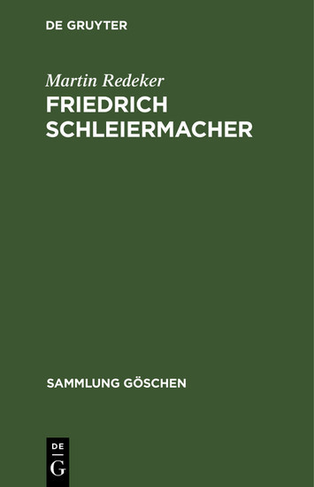 Friedrich Schleiermacher main product photo