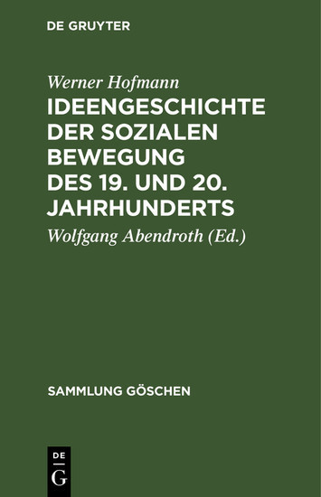 Ideengeschichte der sozialen Bewegung des 19. und 20. Jahrhunderts main product photo